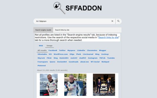 Example of SFF add-on's image search results.