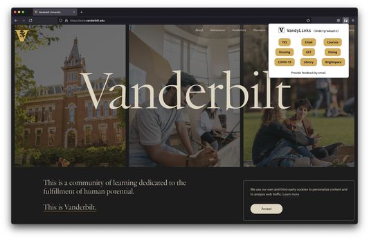 Showcase of the extension in relation to the browser.