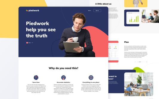 Piedwork allows you to keep track all of your company resources such as employees, managers, projects, contracts, daily task reports, monthly plans, invoices, payments, etc. and keep everything in one place accessible by your managers accordingly. All the information is being displayed properly due to best practices in accounting processes and UX terms using modern and clean media charts.
