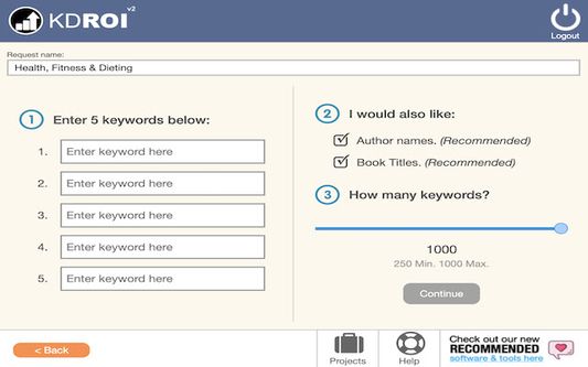 KDROI can also provide 1000+ keywords for use with AMS advertising.