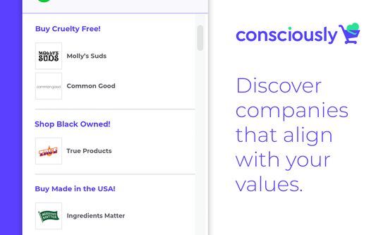 Discover companies that align with your values.