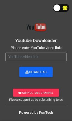 Click on the plugin icon, enter the desired YouTube video link in the text field, and click Download! simply :)