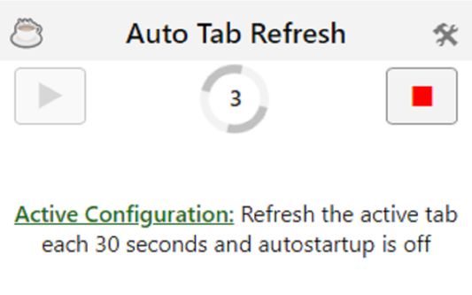 Use auto-startup feature to automatically start refreshing when the browser starts.
