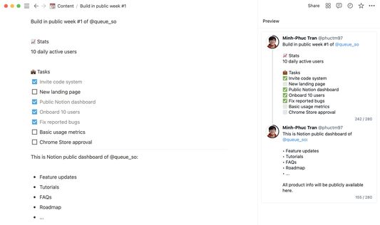 Write and schedule Twitter tweets and threads directly inside Notion