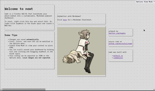 The default config for newt.