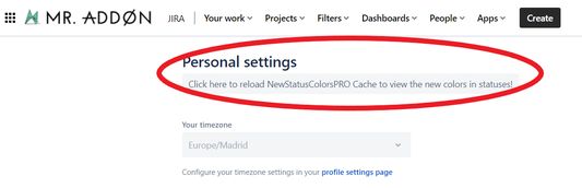 You can reload the cache of the Status Colors list from your personal profile of Jira