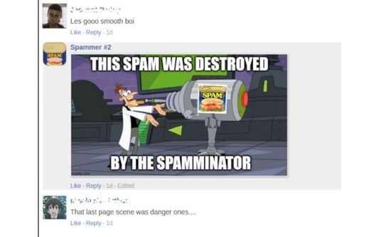 Replace spam with meme
