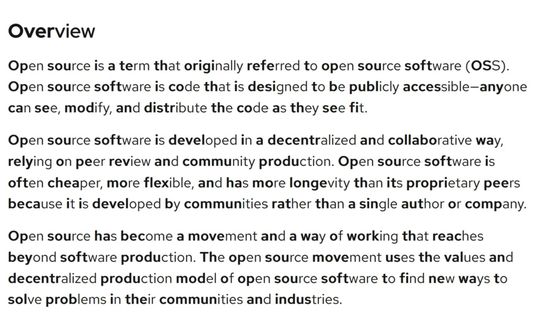 Example of BiReader on Redhat's Open source page
