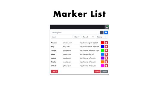 Environment Marker - Marker List