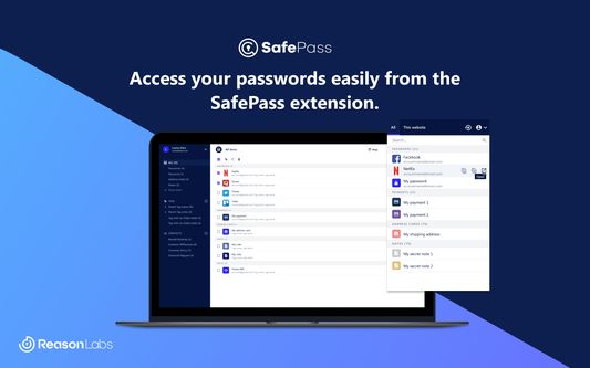 Easily create, store and access your passwords on your browser.