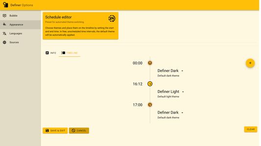 Create a schedule that will switch themes when the time comes.