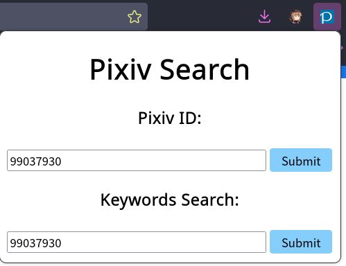 Searching using Pixiv ID in popup menu