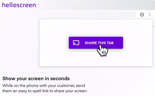 One click to share any tab