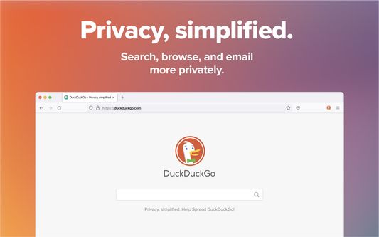 Privacy, vereenvoudigd. 
Zoek, surf en e-mail meer privé.
