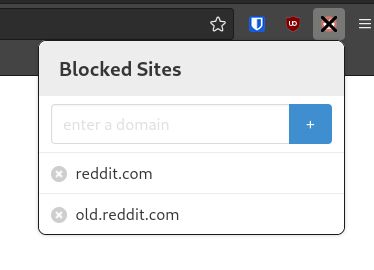 Add or remove websites to block