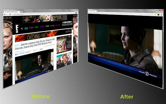 Reduce clutter and make the primary video fill the browser window with a single click.