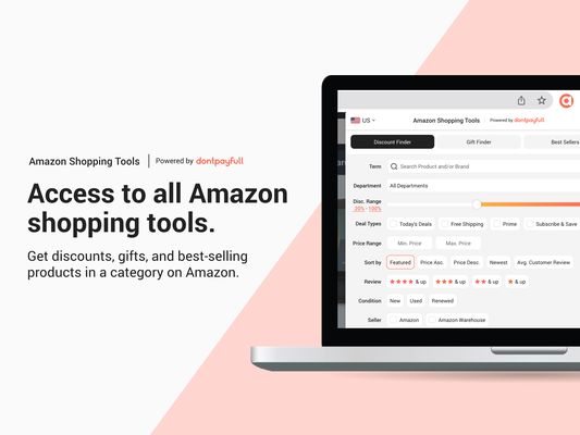 Instantly save money and time with Amazon Shopping Tools by DontPayFull. Save up to 75% off with our proprietary discount finder, which helps you find hidden deals.