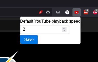 User interface to adjust playback speed