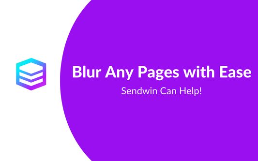 Blur any pages with ease