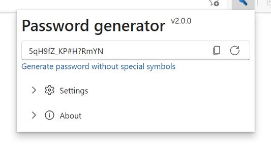 Password generator tab (light)