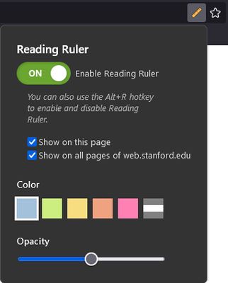 You can choose the ruler's colors and opacity. You can also hide the ruler when it's not needed.