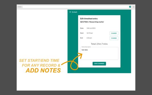 Made a mistake with one of your entries? Don't worry, simple edit the entry to fix it!