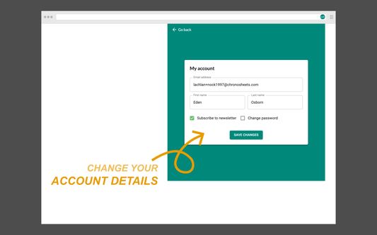 Update your account information easily on the account screen.