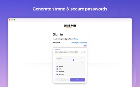 Generate strong & secure passwords.