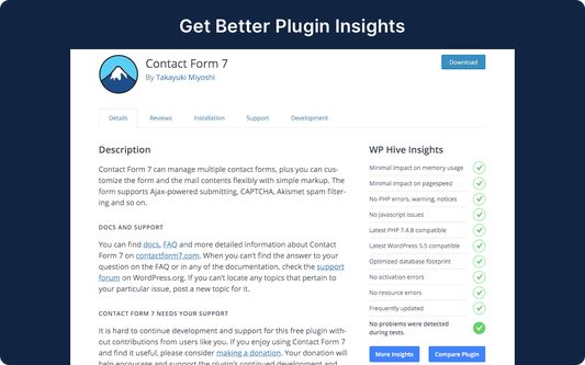 Find better plugin insights right from the WordPress org repository with WP Hive