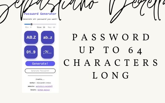 Password up to 64 characters long