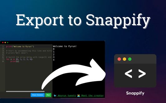 Export snippet to Snappify