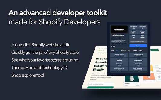 Shopify Explorer Tool Features