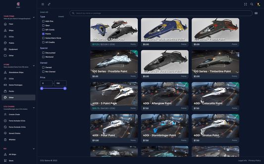 the rsi store in easily searchable format