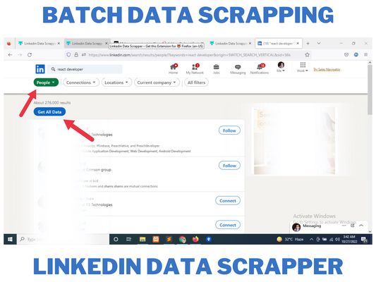 Batch Data Scrapping Screen