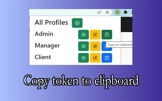 Copy token to clipboard