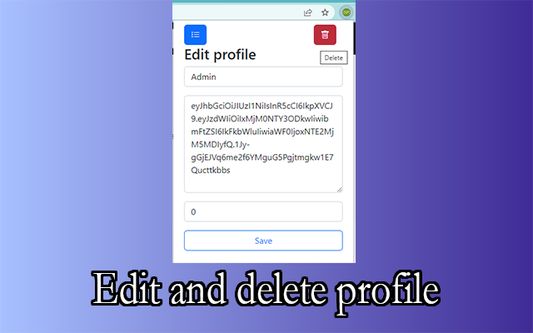 Edit or delete profile.