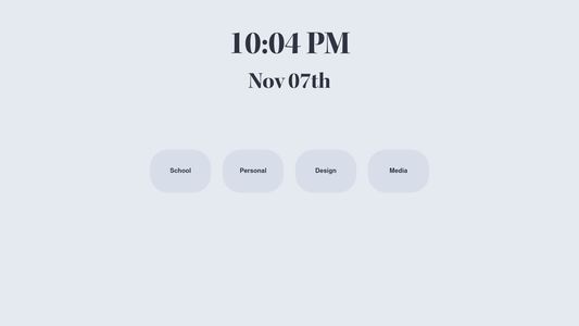 Homepage on first loading