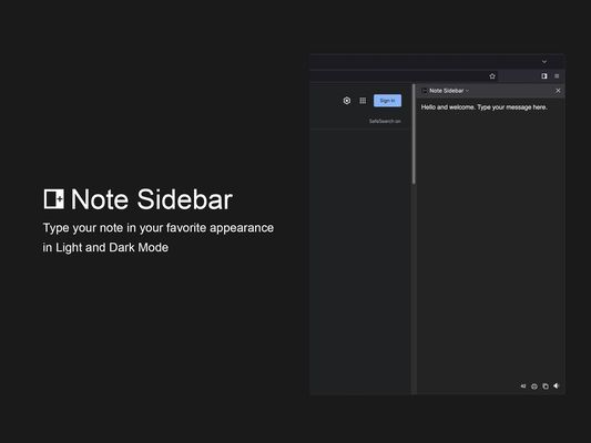 Type your note in your favorite appearance inLight and Dark Mode