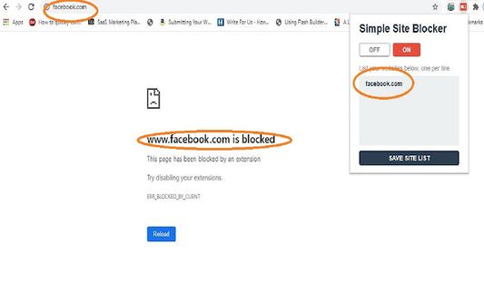 facebook.com has been blocked.