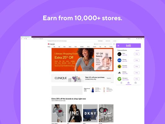Quick access to featured stores and top brands.