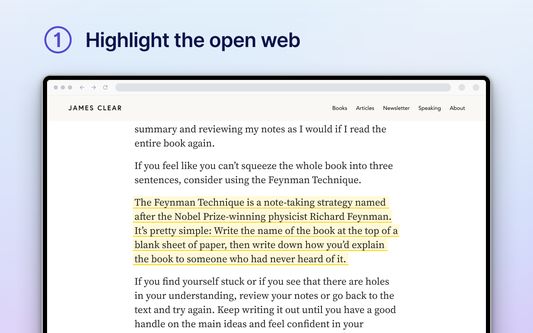 Highlight the open web