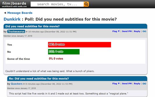 A forum as it appears hosted on filmboards.com