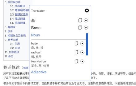 Another example of the word translation