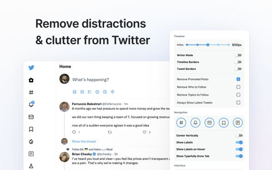 Declutter and refine your Twitter experience.