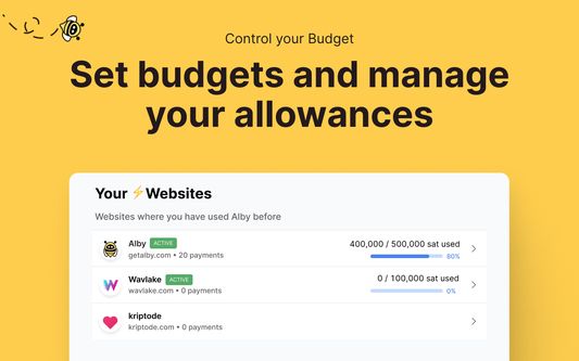 Set budgets and manage your allowances