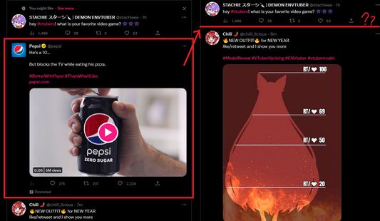 "Promoted" Pepsi ad on Twitter disappears from the feed with this addon installed.
