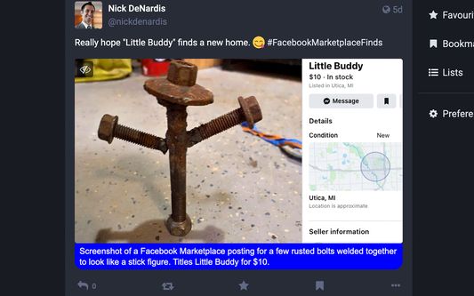 Mastodon image of a post with blue box and alt text displayed beneath the image