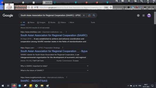 new tab page after showing result
