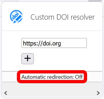 When automatic redirection is enabled (it is by default), simply click on a link to access the resource via your resolver.