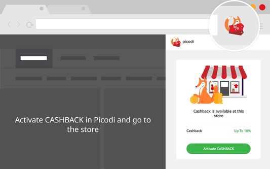 Aktivieren Sie CASHBACK bei Picodi und gehen Sie auf die Shop-Website